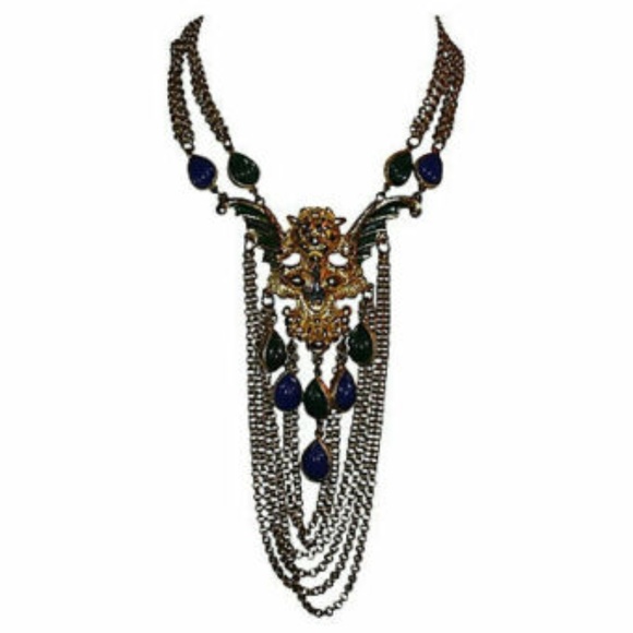 Gold Griffin Runway Pendant Necklace